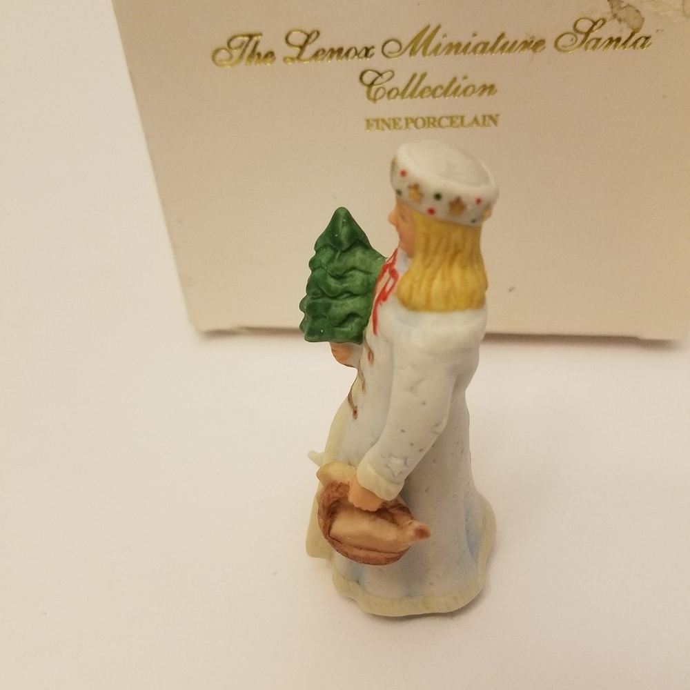 Vintage Lenox 2 Miniature Santa Mrs Claus Fine Porcelain Collection Figurines - Picture 9 of 16